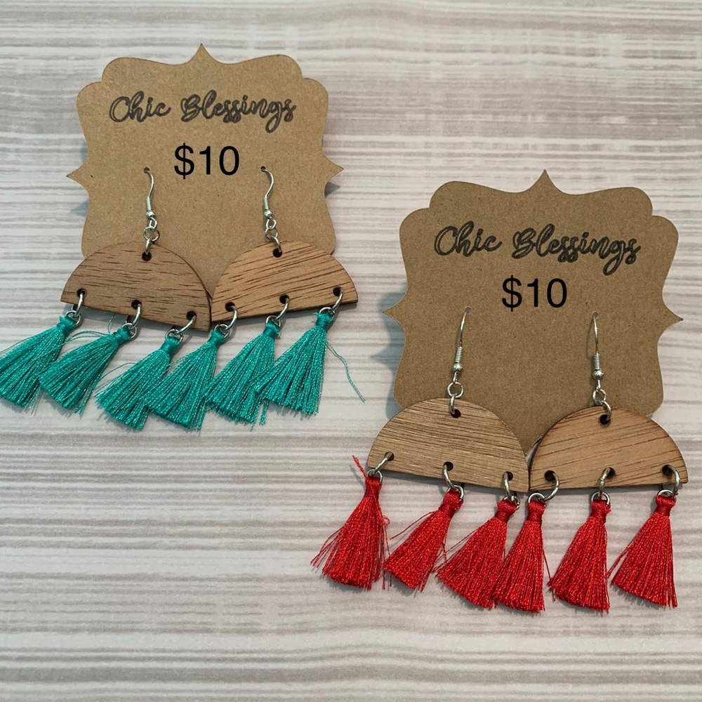 Handcrafted tassel earrings